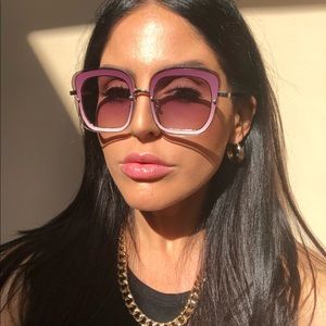 ASOS Mauve Square Frame Sunglasses
